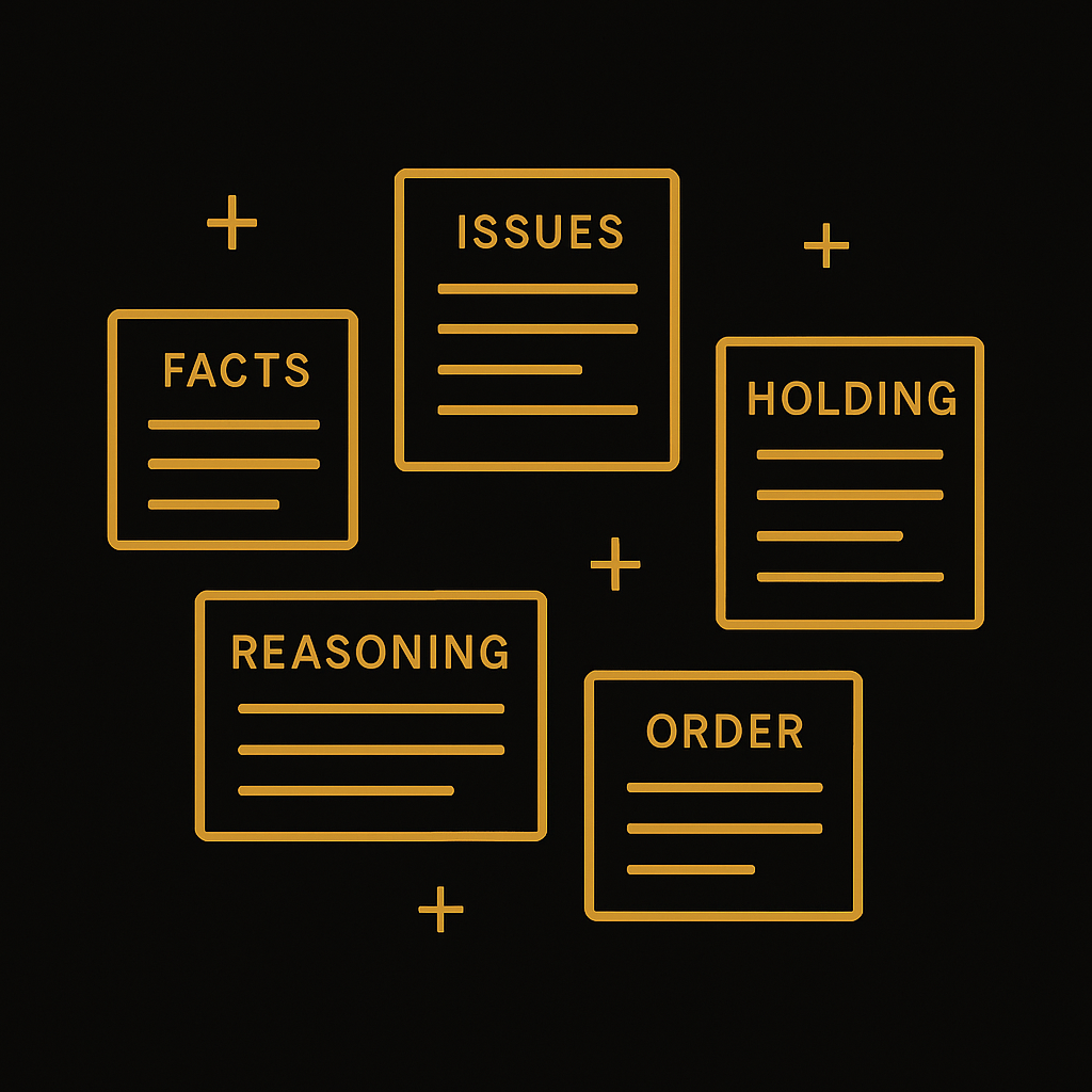 Structured legal brief sections